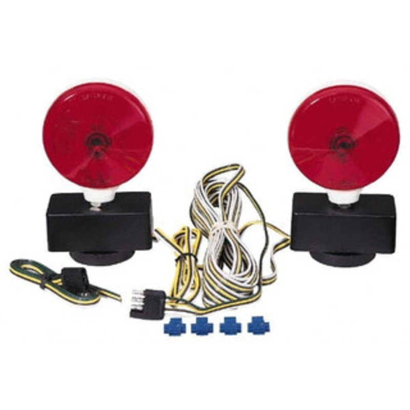 Peterson Manufacturing 4-1/8 Long x 4-1/8 Wide Red Towing Lights 12 Volt, Plastic V555 - 06884068