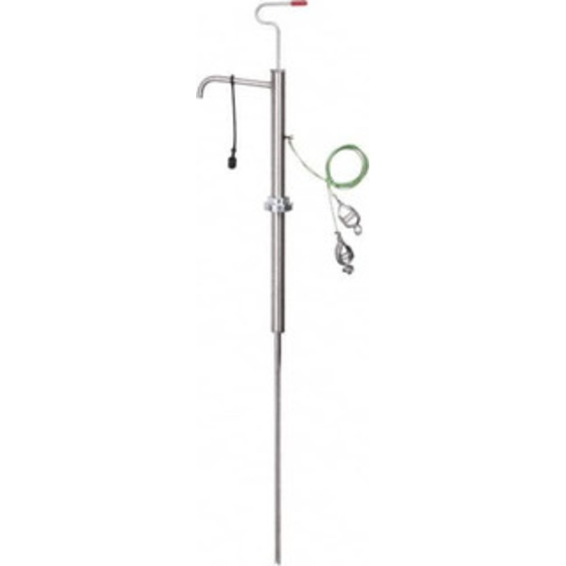 PROLUBE 18 Strokes per Gal, 1/2 Outlet, Stainless Steel Hand Operated Drum/Pail Pump 7 oz per Stroke, 25 OAL, For 2 Bung Drums, For Acetone, Adblue, Benzene, DEF, Diesel, Kerosene, Lacquer, Naphtha, Thinners, Urea, Gasoline VLP/SS/55/F - 54228903