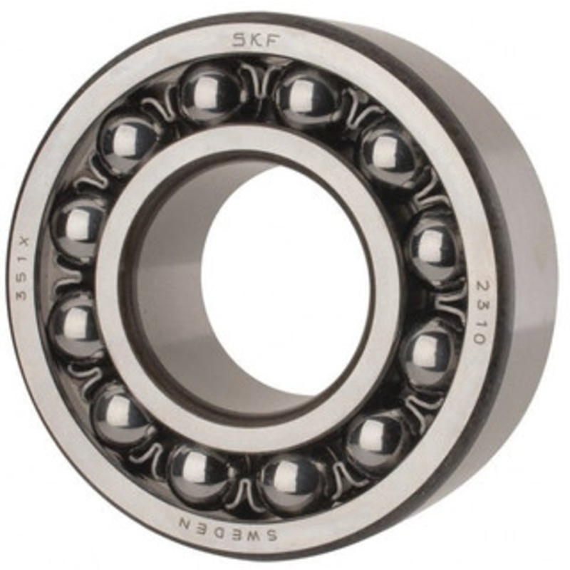 SKF 50mm Bore Diam, 110mm OD, Open Self Aligning Radial Ball Bearing 40mm Wide, 2 Rows, Round Bore, 4,500 Lb Static Capacity, 14,300 Lb Dynamic Capacity 2310 - 81408643