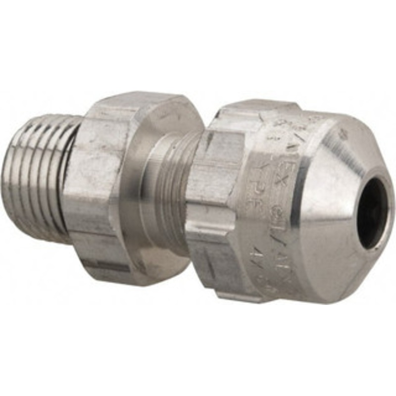 Thomas & Betts 0.15 to 0.27 Class 1, Gas & Vapor Environment Straight Strain Relief Cord Grip 1/2 NPT, Aluminum TCF050 27AL - 57299927