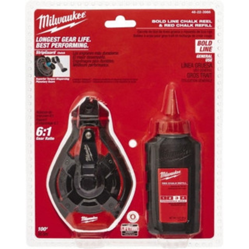 Milwaukee 100 ft. Long Chalk Reel, Chalk, Line Level 48-22-3986 - 35212430