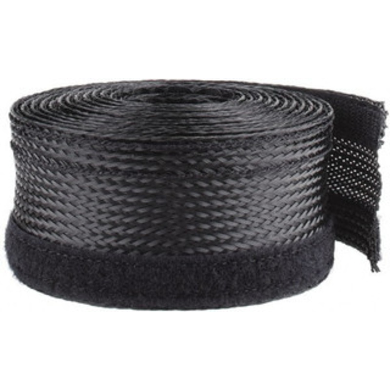 Techflex Black Braided Cable Sleeve 10 ft. Coil Length, -103 to 257F FWN0.75BK10 - 03079555
