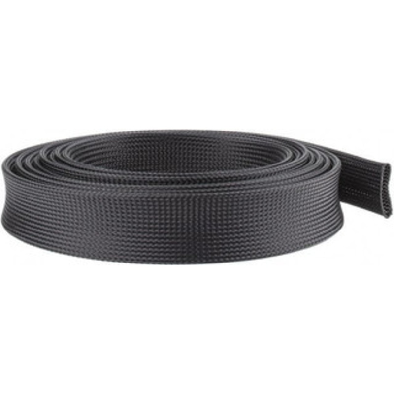 Techflex Black Braided Expandable Cable Sleeve 10 ft. Coil Length, -103 to 257F CCP1.25BK10 - 03080306