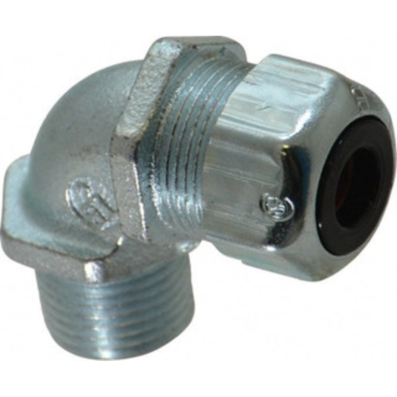 Thomas & Betts 0.25 to 0.375 Liquidtight Elbow Strain Relief Cord Grip 1/2 NPT, Iron 2268 - 54116900