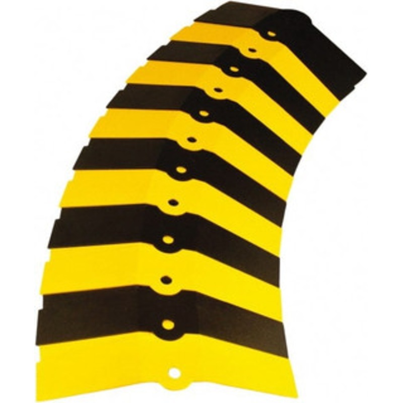 UltraTech 1 Channel, 3 Ft Long, 1-1/2 Max Compatible Cable Diam, Yellow & Black ABS On Floor Cable Cover 13-5/8 Overall Width x 2-1/8 Overall Height, 3 Channel Width x 1-1/2 Channel Height 1840 - 70939301