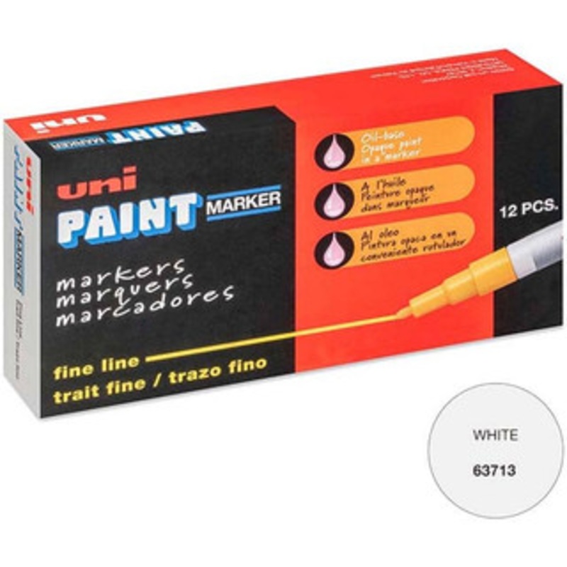 uni-ball White Paint Marker Line Tip 63713 - 79221388
