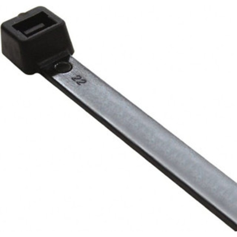 Value Collection 8 Long Black Nylon Standard Cable Tie 120 Lb Tensile Strength, 54mm Max Bundle Diam TSL-200-LHD-YB- - 68951417