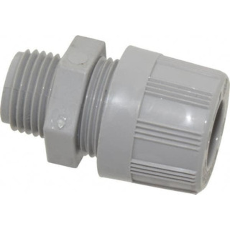 Woodhead - Molex 0.437 to 0.5 Liquidtight Straight Strain Relief Cord Grip 1/2 NPT, Nylon 5530 - 70497037