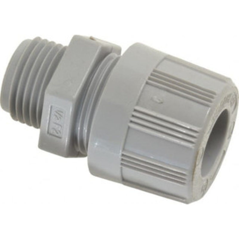 Woodhead - Molex 0.562 to 0.625 Liquidtight Straight Strain Relief Cord Grip 1/2 NPT, Nylon 5534 - 70497052