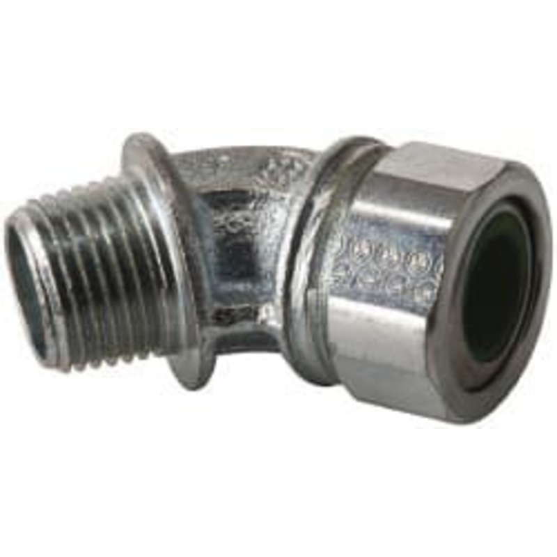 Crouse-Hinds 0.45 to 0.56 Liquidtight Elbow Strain Relief Cord Grip 1/2 NPT, 1-25/32 OAL, Malleable Iron CG5045 560 - 04499224