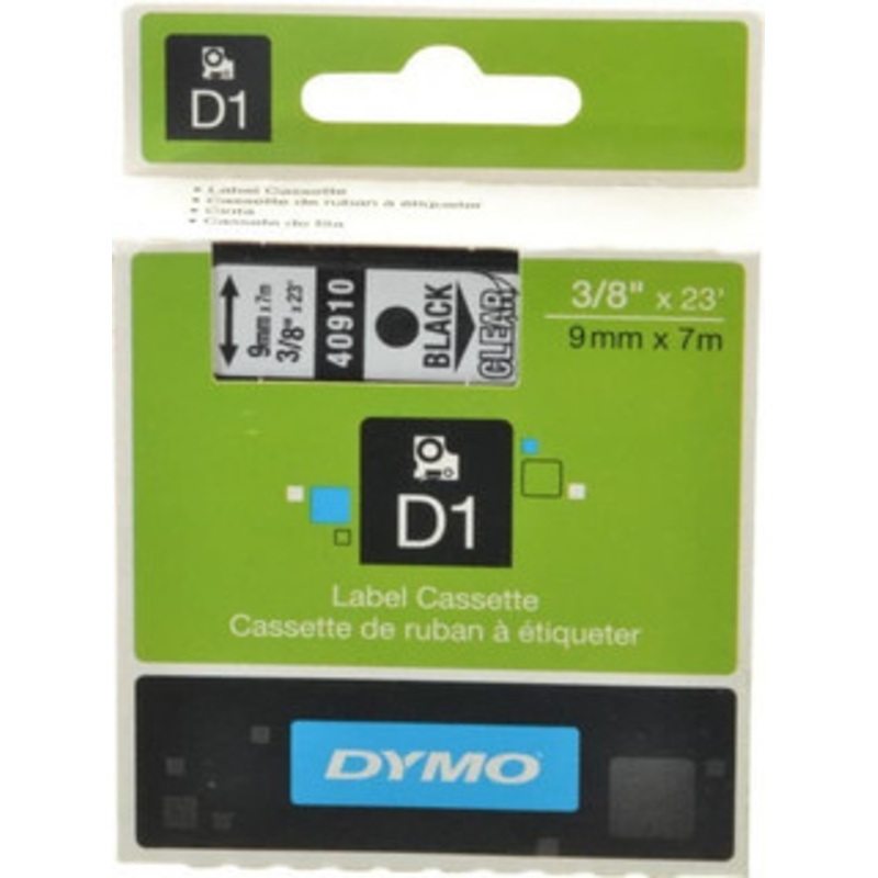 DYMO 3/8 x 23 ft. Black Tape Cassette 3/8 Wide, 23 ft. Long 40910 - 48687107