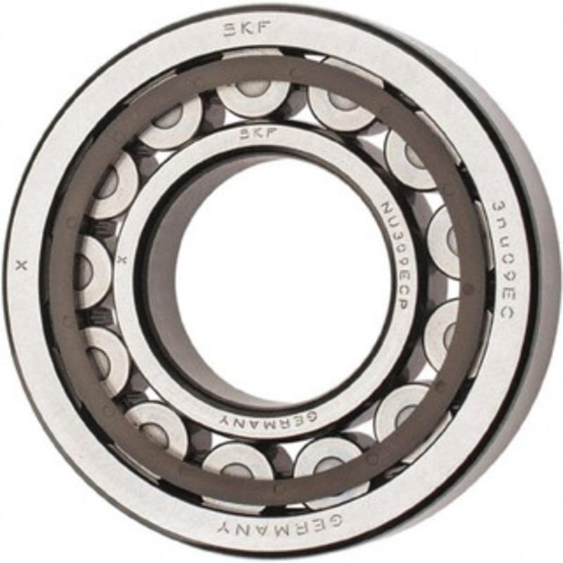 SKF 45mm Bore Diam, 100mm Outside Diam, 25mm Wide Cylindrical Roller Bearing 99,000 N Dynamic Capacity, 100,000 Lbs. Static Capacity NU 309 ECP - 43341643