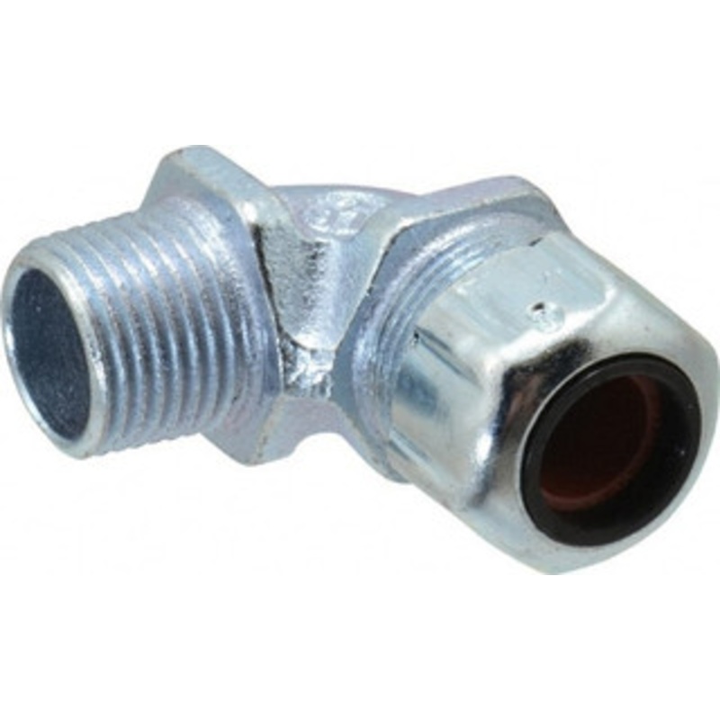 Thomas & Betts 0.375 to 0.5 Liquidtight Elbow Strain Relief Cord Grip 1/2 NPT, Iron 2269 - 54116918