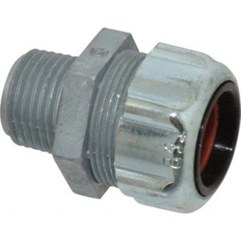 Thomas & Betts 0.5 to 0.625 Liquidtight Straight Strain Relief Cord Grip 1/2 NPT, 1-3/4 OAL, Iron & Zinc 2524 - 54116660