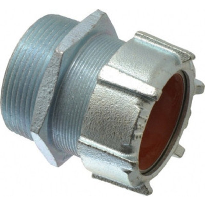 Thomas & Betts 1.937 to 2.187 Liquidtight Straight Strain Relief Cord Grip 2-1/2 NPT, 3-3/4 OAL, Iron & Zinc 2585 - 54116561