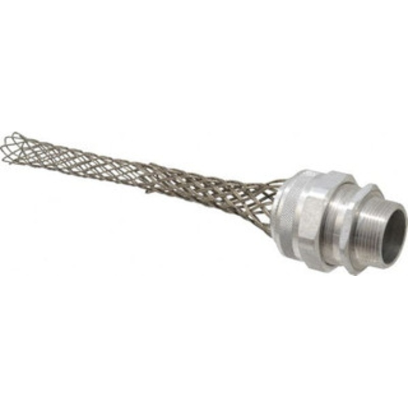 Woodhead - Molex 1 to 1.125 Liquidtight Straight Strain Relief Cord Grip 1-1/4 NPT, 12-1/4 OAL, Aluminum 36272 - 70497532