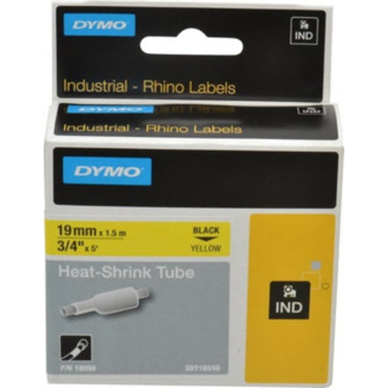DYMO 3/4 x 5 ft. Yellow Heat Shrinkable Polyolefin Heat Shrink Tubing For RhinoPRO 3000 18058 - 05477005