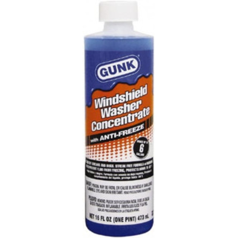 GUNK 16 oz Bottle Automotive Windshield Washer Fluid Flammable M516 - 69313435