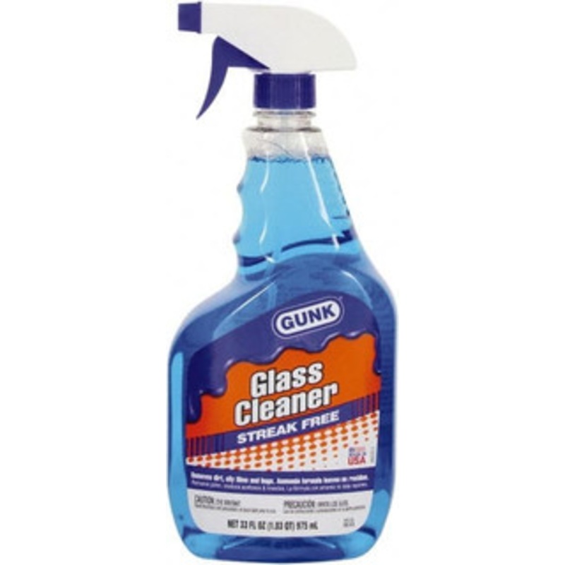 GUNK 33 oz Spray Bottle Automotive Glass Cleaner Ammonium Hydroxide, Nonflammable GC33 - 70604202