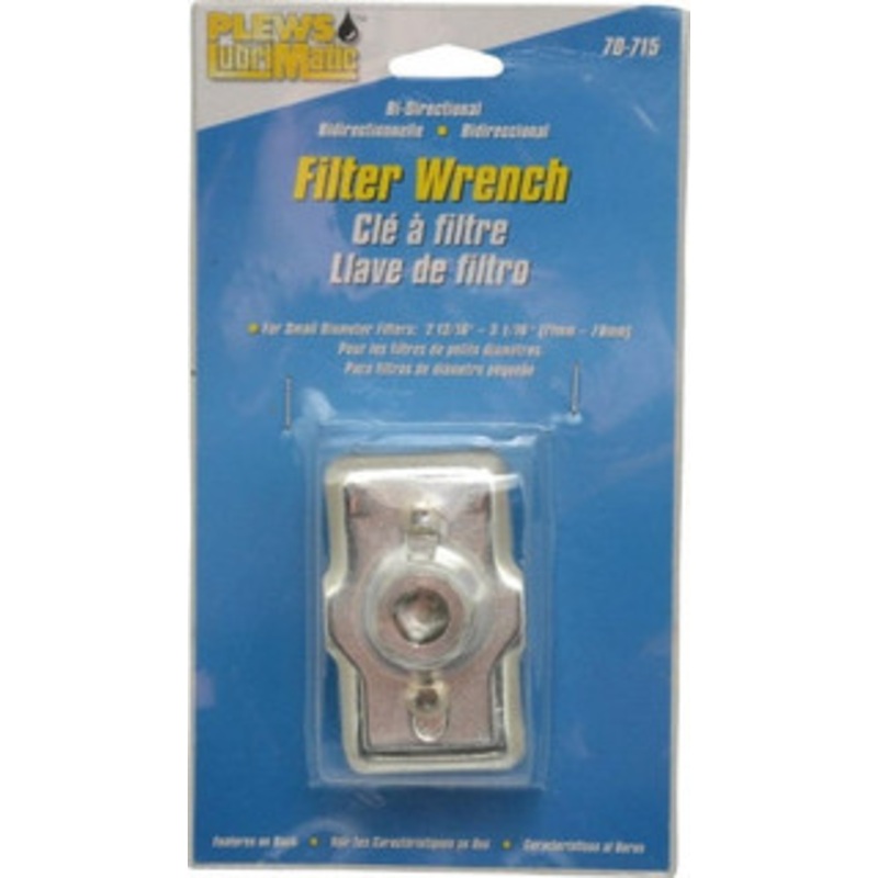 Plews Stant Steel Bi-Directional Oil Filter Wrench 2-13/16 to 3-5/32 Max Diam, For Filters from 2-13/16 to 3-5/32 LUBR70715 - 33001652