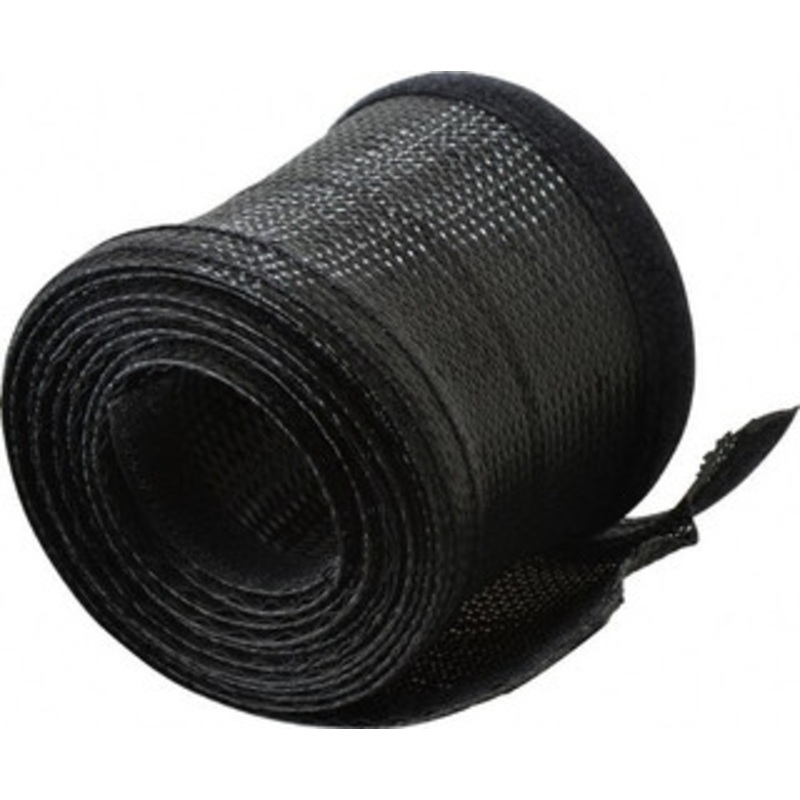 Techflex Black Braided Cable Sleeve 10 ft. Coil Length, -103 to 257F FWN2.00BK10 - 03079639