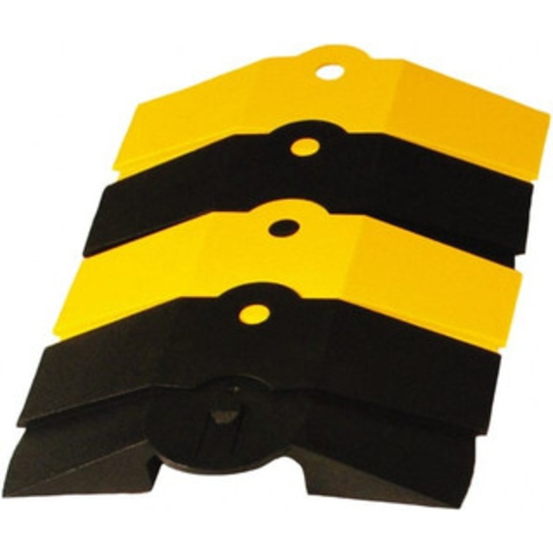 UltraTech 1 Channel, 1 Ft Long, 3/4 Max Compatible Cable Diam, Yellow & Black ABS On Floor Cable Cover 9-3/4 Overall Width x 1-3/8 Overall Height, 3 Channel Width x 3/4 Channel Height 1831 - 53556270
