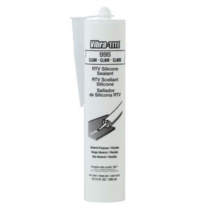 Vibra-Tite 300 mL Cartridge, Clear RTV Silicone Sealant -65 to 450 F, 24 hr Full Cure Time 99530 - 31798556