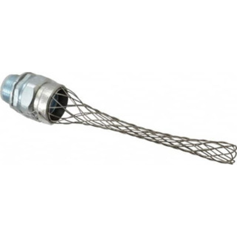 Woodhead - Molex Liquidtight Straight Strain Relief Cord Grip 1 NPT, 5-1/4 OAL, Iron & Zinc-Plated Steel 36372 - 70497599