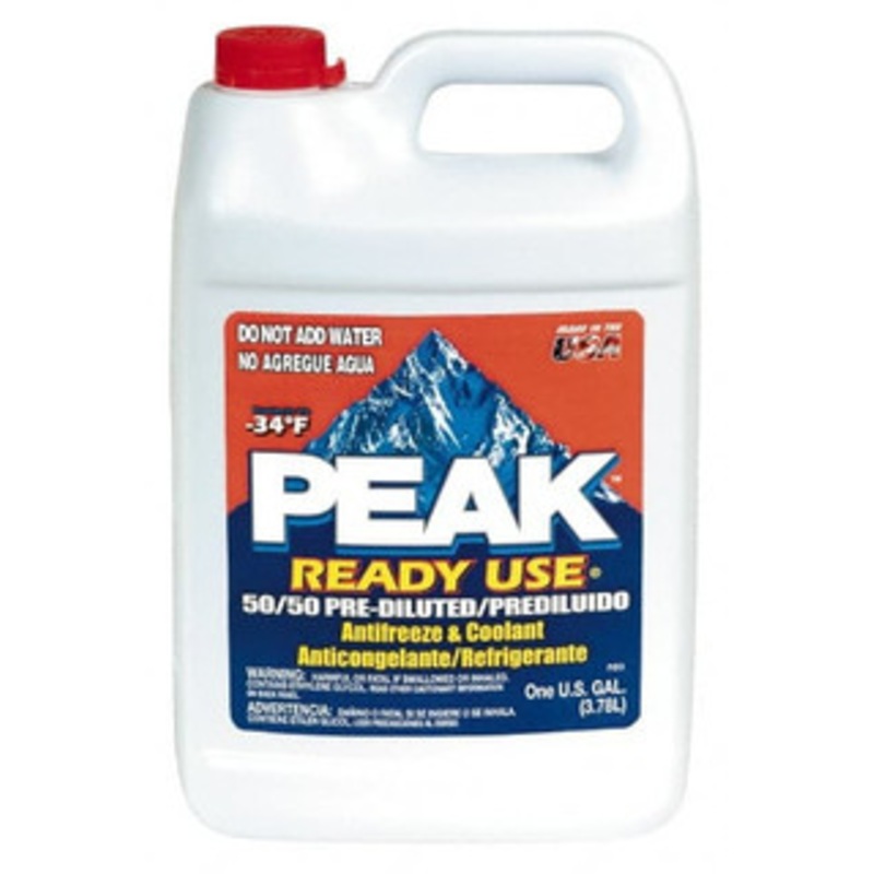 PEAK 1 Gal Conventional Premixed Antifreeze & Coolant Ethylene Glycol & De-Ionized Water Composition RUAB53 - 48635288