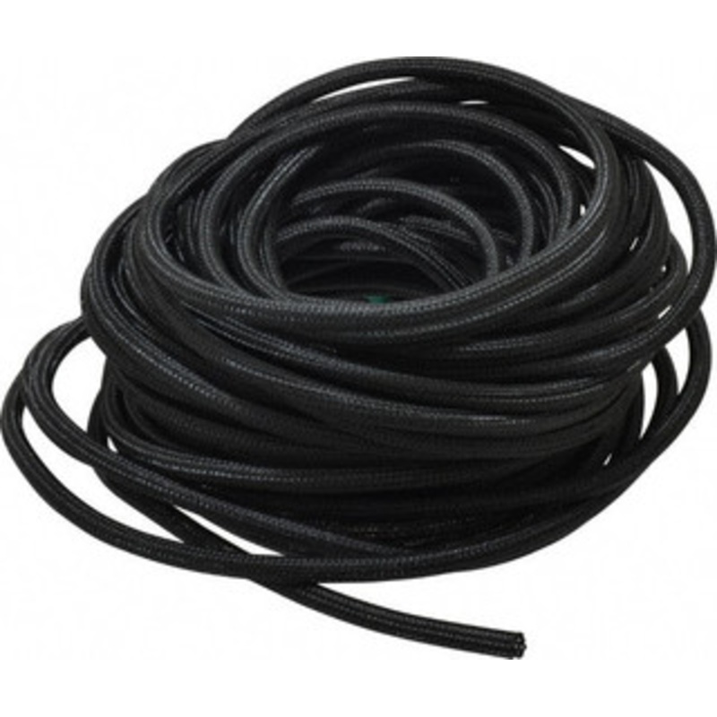Techflex Black PET Braided Cable Sleeve 100 ft. Coil Length, -103 to 257F F6N0.25-100 - 71403950