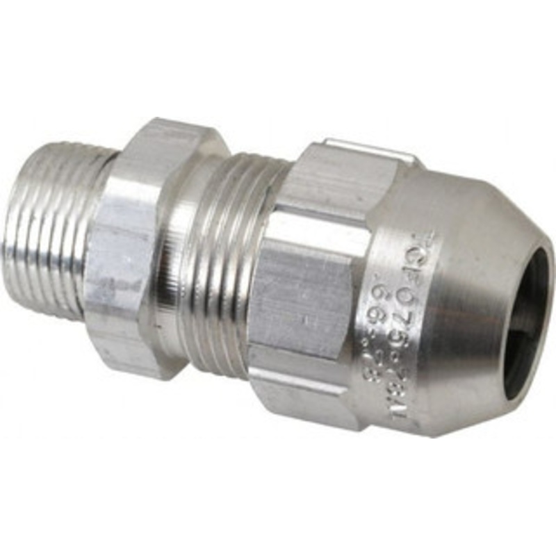 Thomas & Betts 0.66 to 0.78 Class 1, Gas & Vapor Environment Straight Strain Relief Cord Grip 3/4 NPT, Aluminum TCF075 78AL - 91093179