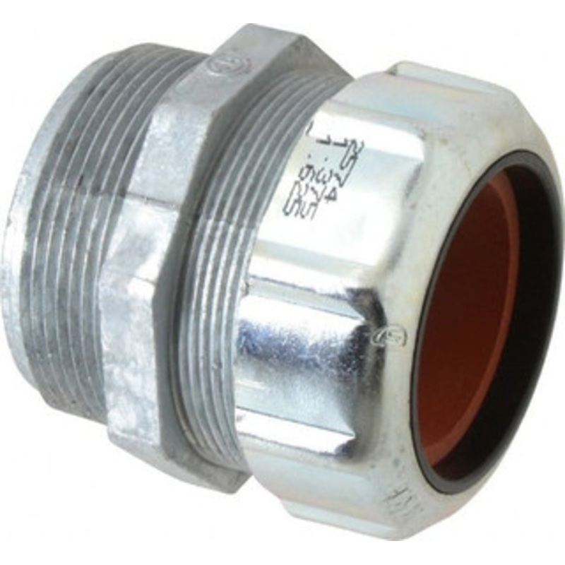 Thomas & Betts 1.375 to 1.625 Liquidtight Straight Strain Relief Cord Grip 2 NPT, 2-5/8 OAL, Zinc 2574 - 54060017