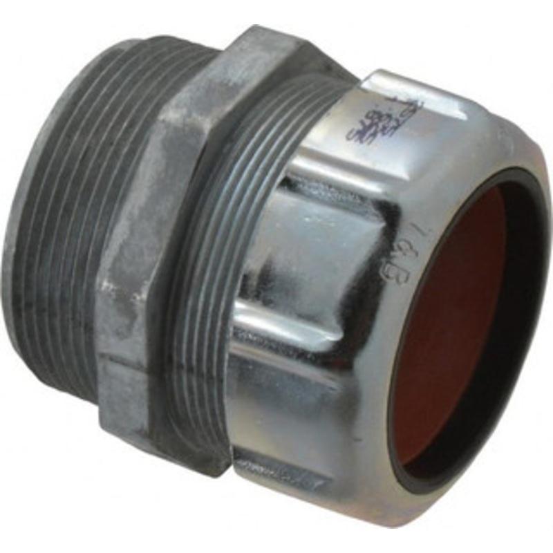 Thomas & Betts 1.625 to 1.875 Liquidtight Straight Strain Relief Cord Grip 2 NPT, 3-1/2 OAL, Zinc 2575 - 54060025