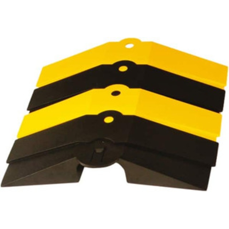 UltraTech 1 Channel, 1 Ft Long, 1-1/2 Max Compatible Cable Diam, Yellow & Black ABS On Floor Cable Cover 13-5/8 Overall Width x 2-1/8 Overall Height, 3 Channel Width x 1-1/2 Channel Height 1841 - 53556304