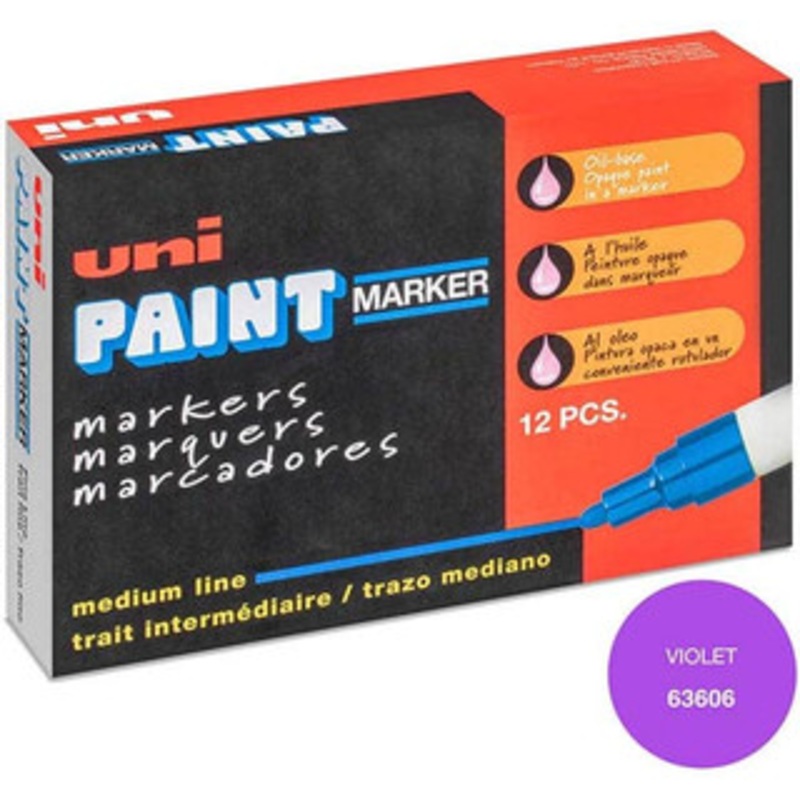 uni-ball Violet Paint Marker Bullet Tip 63606 - 97710321