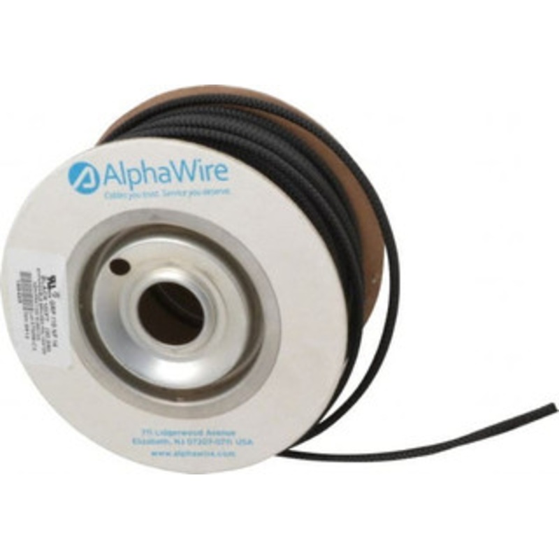Alpha Wire 11.13mm ID, Black PET Expandable Cable Sleeve 100 ft. Coil Length, -103 to 257F G110NF14 BK005 - 60873981