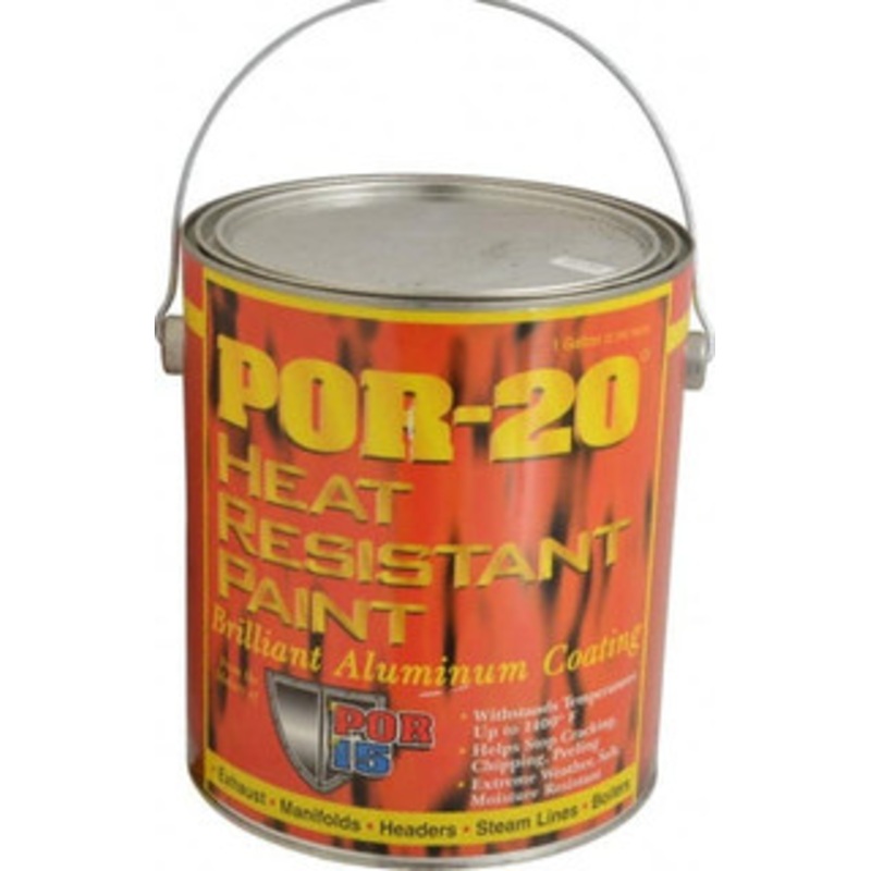 POR-15 1 Gal Aluminum Automotive Heat Resistant Paint 1,200F Max Temp, Comes in Can with Handle 44301 - 59505875