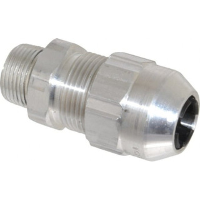 Thomas & Betts 0.54 to 0.67 Class 1, Gas & Vapor Environment Straight Strain Relief Cord Grip 3/4 NPT, Aluminum TCF075 67AL - 91093161