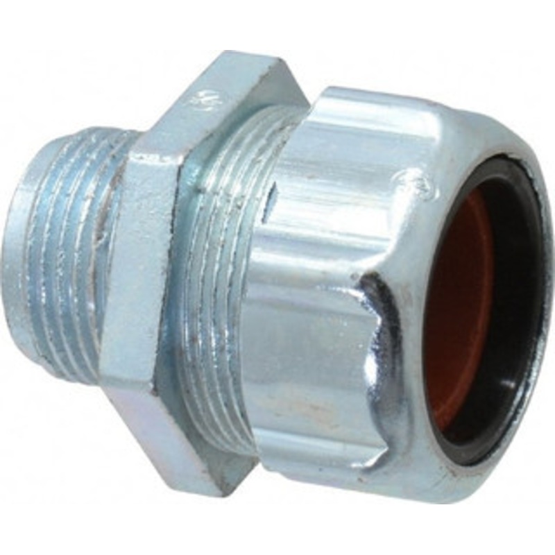 Thomas & Betts 0.75 to 0.875 Liquidtight Straight Strain Relief Cord Grip 3/4 NPT, 1-15/16 OAL, Iron & Zinc 2536 - 54116751
