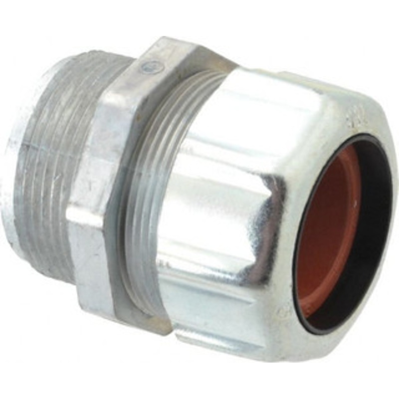 Thomas & Betts 1 to 1.187 Liquidtight Straight Strain Relief Cord Grip 1-1/2 NPT, 3-1/16 OAL, Zinc 2563 - 54059985