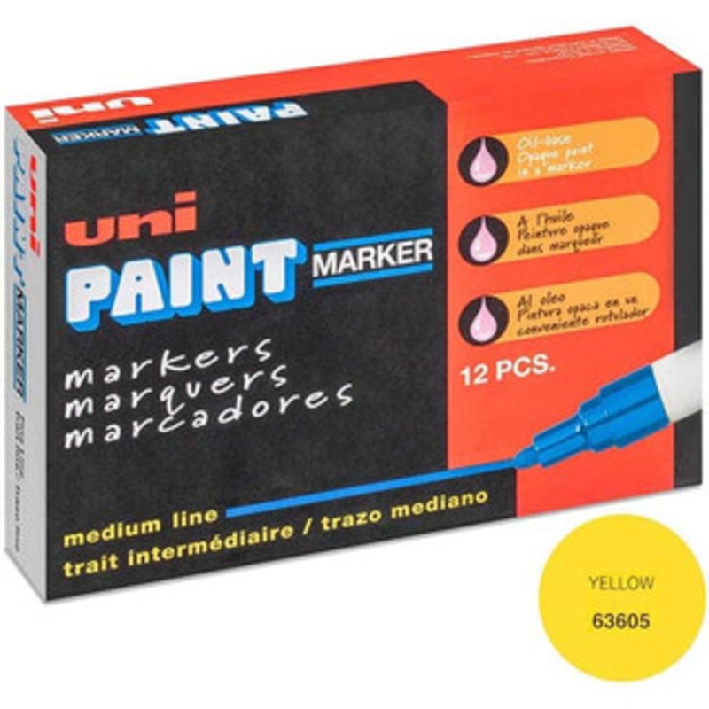 uni-ball Yellow Paint Marker Bullet Tip 63605K - 97710263