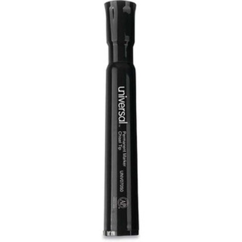 Universal Office Products Markers & Paintsticks, Type: Permanent, Color: Black, Ink Type: AP Non-toxic, Tip Type: Broad, Material: Plastic UNV07050 - 96132964