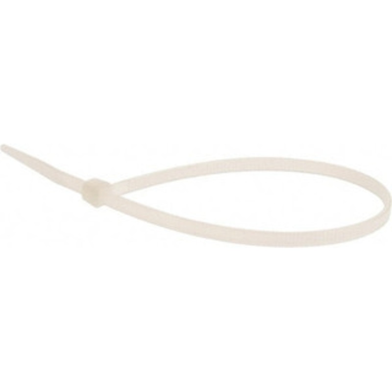 Value Collection 8 Long Natural (Color) Nylon Standard Cable Tie 40 Lb Tensile Strength, 54mm Max Bundle Diam TSL-200-I-YT-M - 68951409
