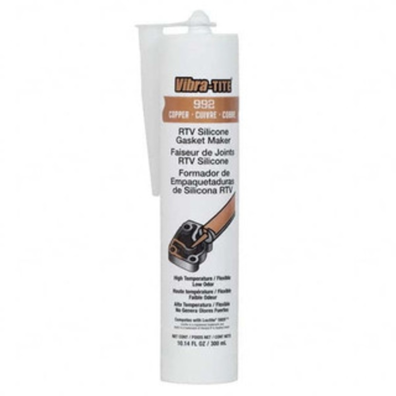 Vibra-Tite 300 mL Cartridge, Copper RTV Silicone Gasket Maker -65 to 700 F, 24 hr Full Cure Time 99230 - 98922362