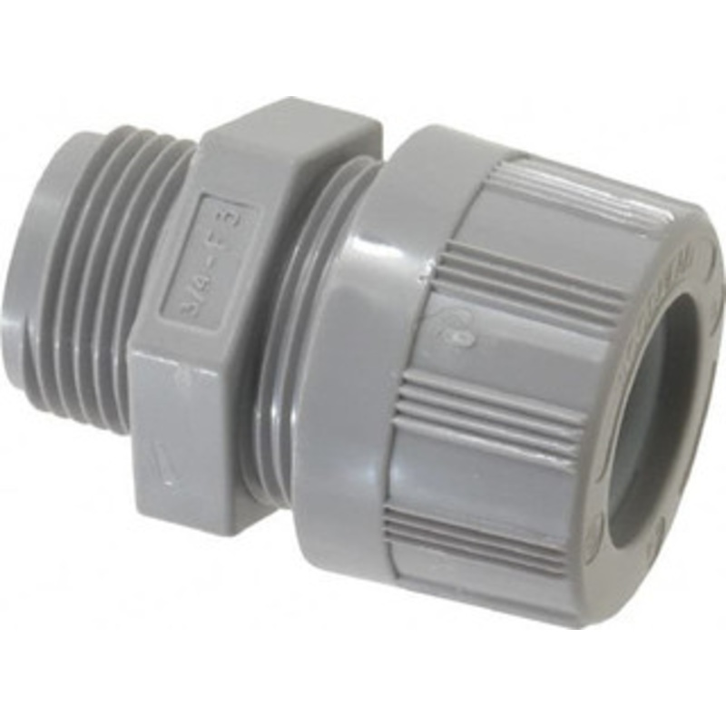 Woodhead - Molex 0.5 to 0.625 Liquidtight Straight Strain Relief Cord Grip 3/4 NPT, Nylon 5538 - 70497102