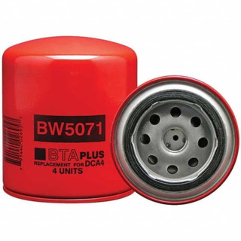 Baldwin Filters Automotive Coolant Filter AC Delco WF113, Case 1822627C1, Caterpillar 226-6565, Cummins 3315116, Donaldson P552071, Fleetguard WF2151, Ford E5NN-8A424-A, Fram PR3908, GMC E5NN-8A424-A, Hastings WC16, International BW5071 - 16642878
