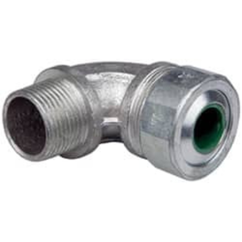Crouse-Hinds 0.45 to 0.56 Liquidtight Elbow Strain Relief Cord Grip 3/4 NPT, 2-5/16 OAL, Malleable Iron CG7590 560 - 04504700
