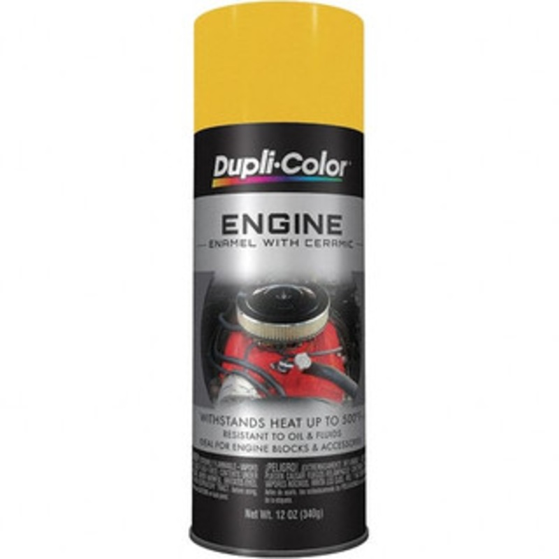 Dupli-Color 12 oz Daytona Yellow Automotive Heat Resistant Paint Gloss Finish, 500F Max Temp, Comes in Aerosol Can EDE164207 - 05205612