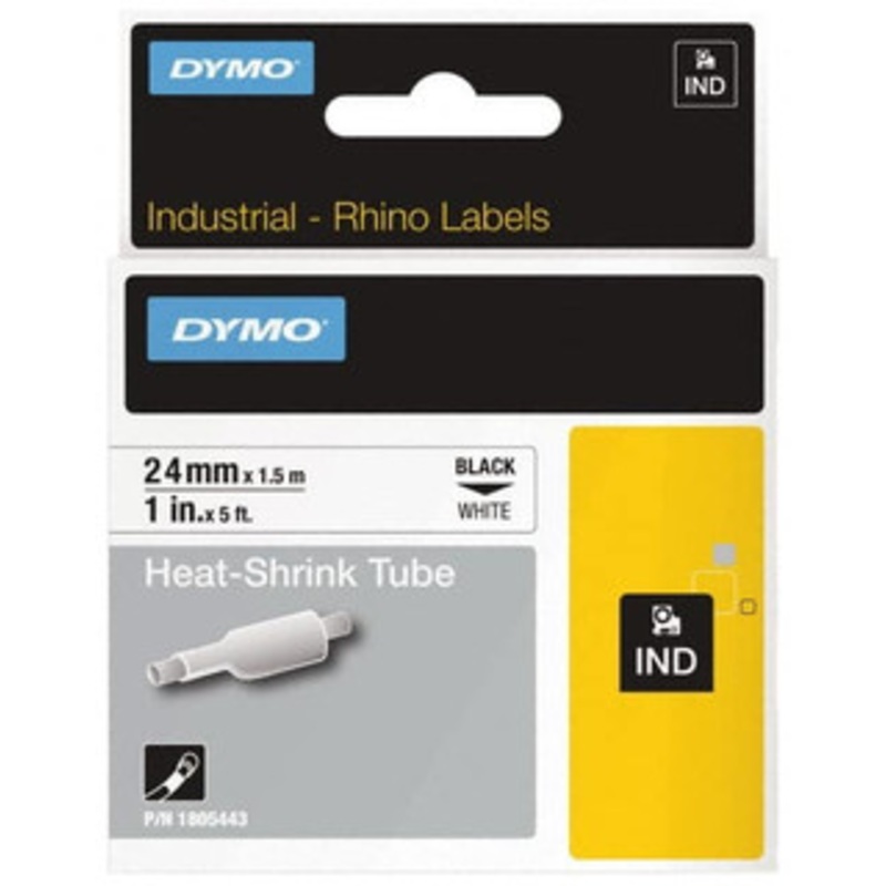 DYMO 1 x 5 ft. White Heat Shrinkable Polyolefin Label Printer Cartridge For RHINO 6000, 6500 1805443 - 45715596