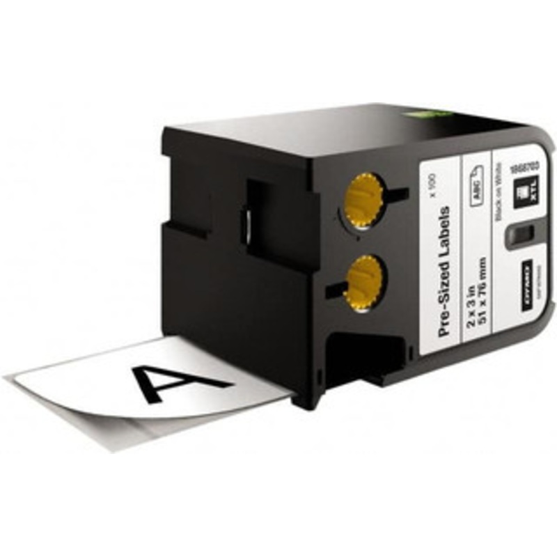 DYMO 2 x 3 ft. Black on White Polyester Polyester Presized Cartridge For DYMO XTL printers: 1868813, 1868814, 1868815 1868703 - 92780055
